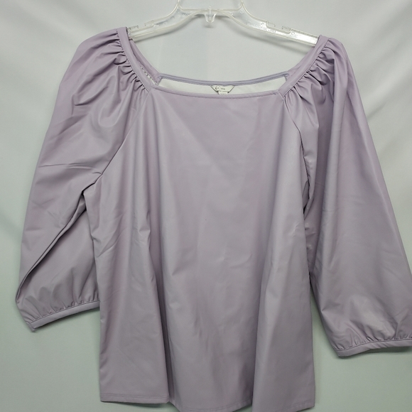 NWT Lavender polyurethane size 18 sporty Top. - Picture 7 of 9